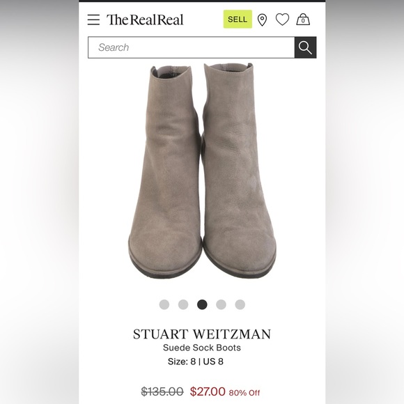 Gray Suede Ankle Booties - Picture 7 of 8